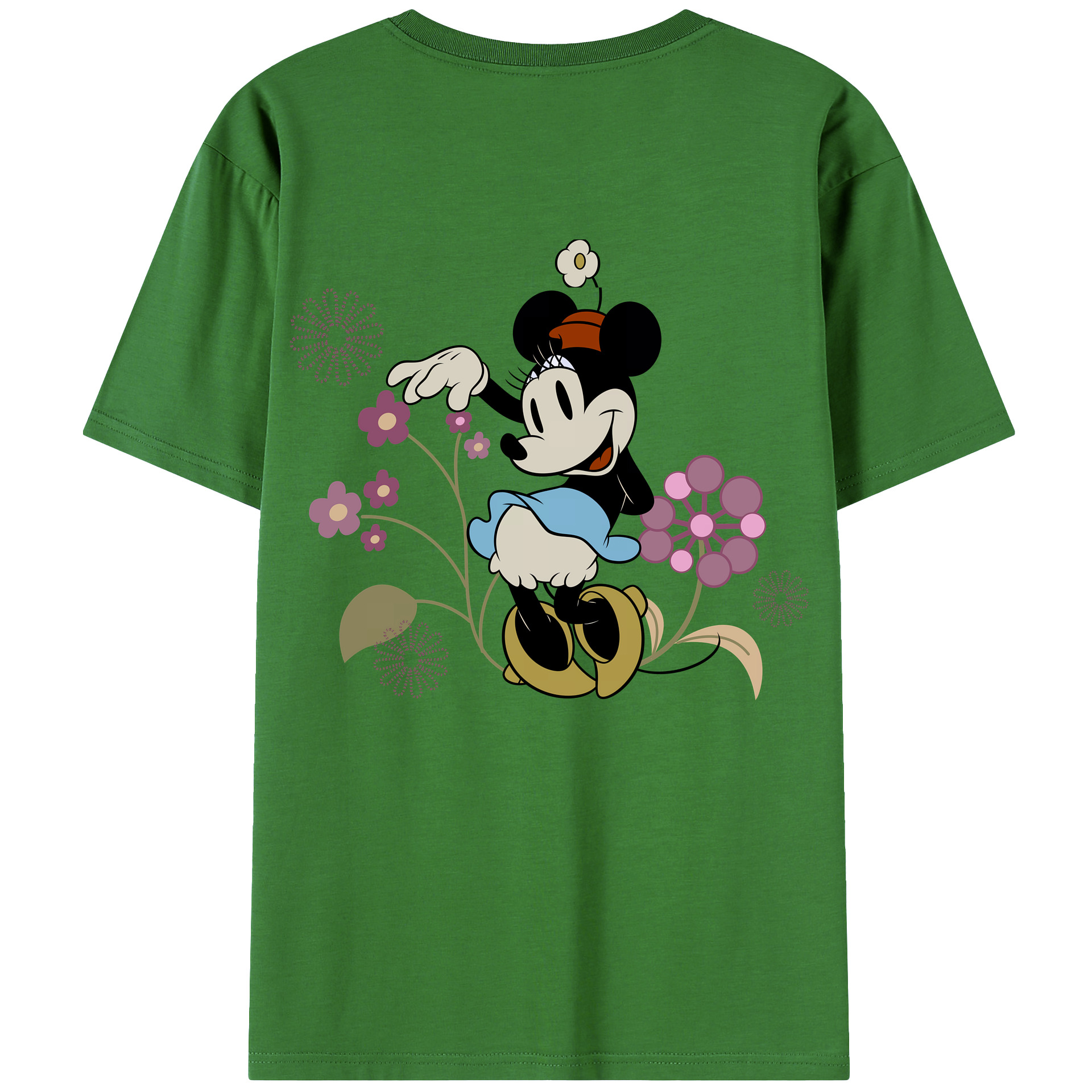 （画像用） ミッキーマウス Mickey Mouse レディース半袖Tシャツ(バックプリント)